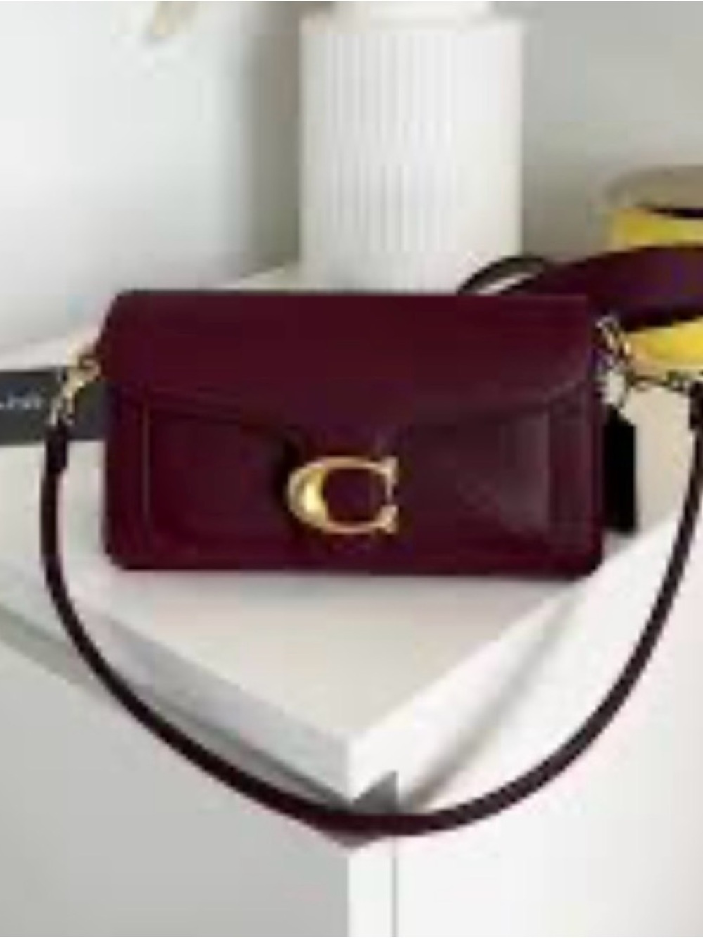 Coach Tabby Leather Shoulder Bag in Merlot with Gold Hardware - Picture 2 of 7